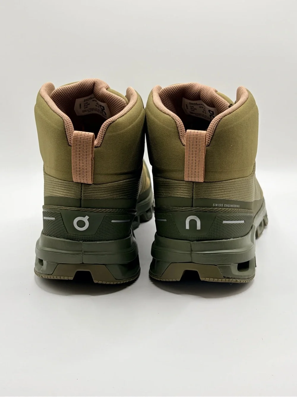 On Cloud On Running Cloudrock Waterproof Mid-Top Trail Shoe - Olive/Peach